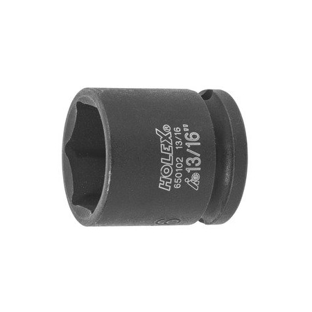 Holex Impact Socket, 3/8 inch Drive, 6 pt, 13/16 inch 650102 13/16